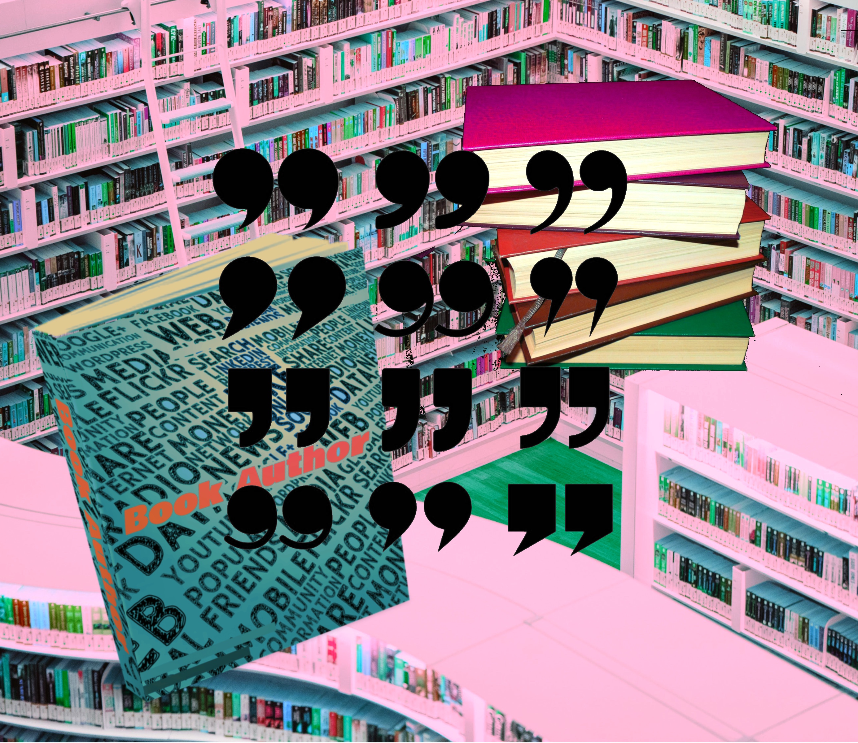 books and quotation marks