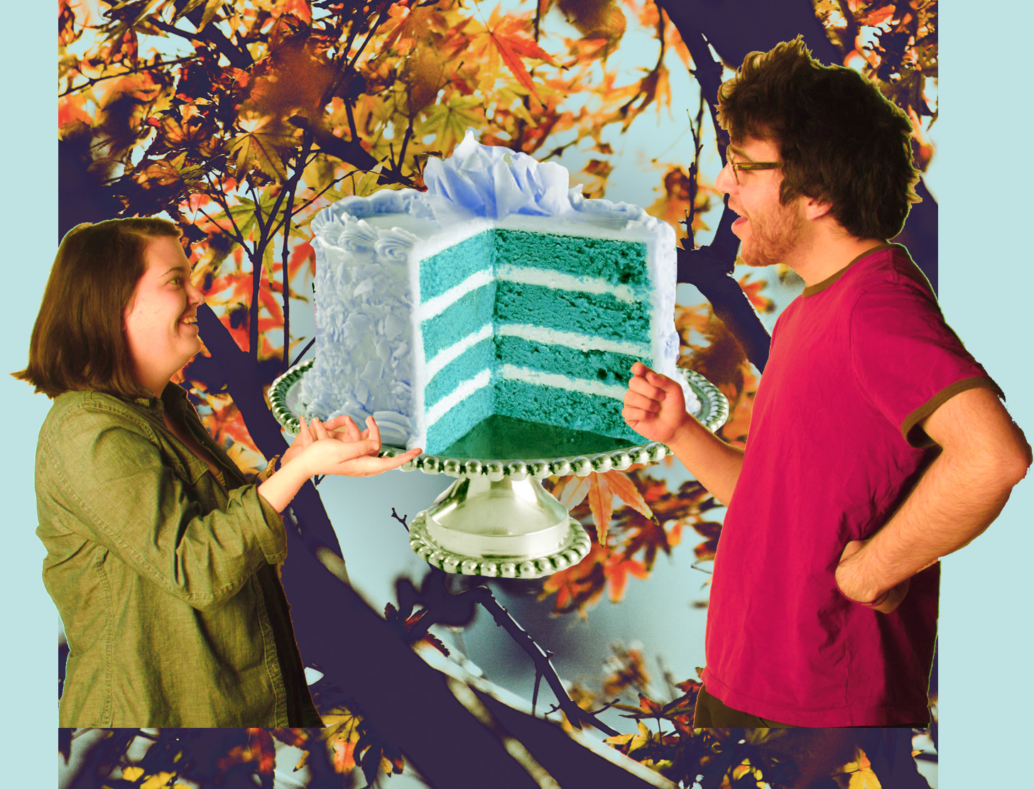 deux personnes et du gateau