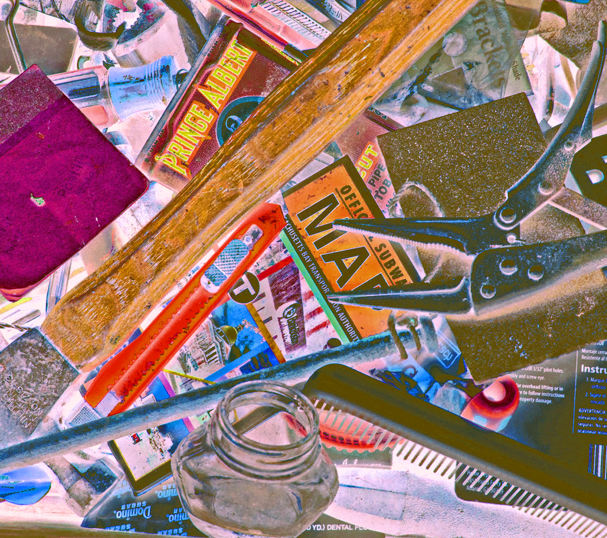 lots of stuff you would find a junk drawer