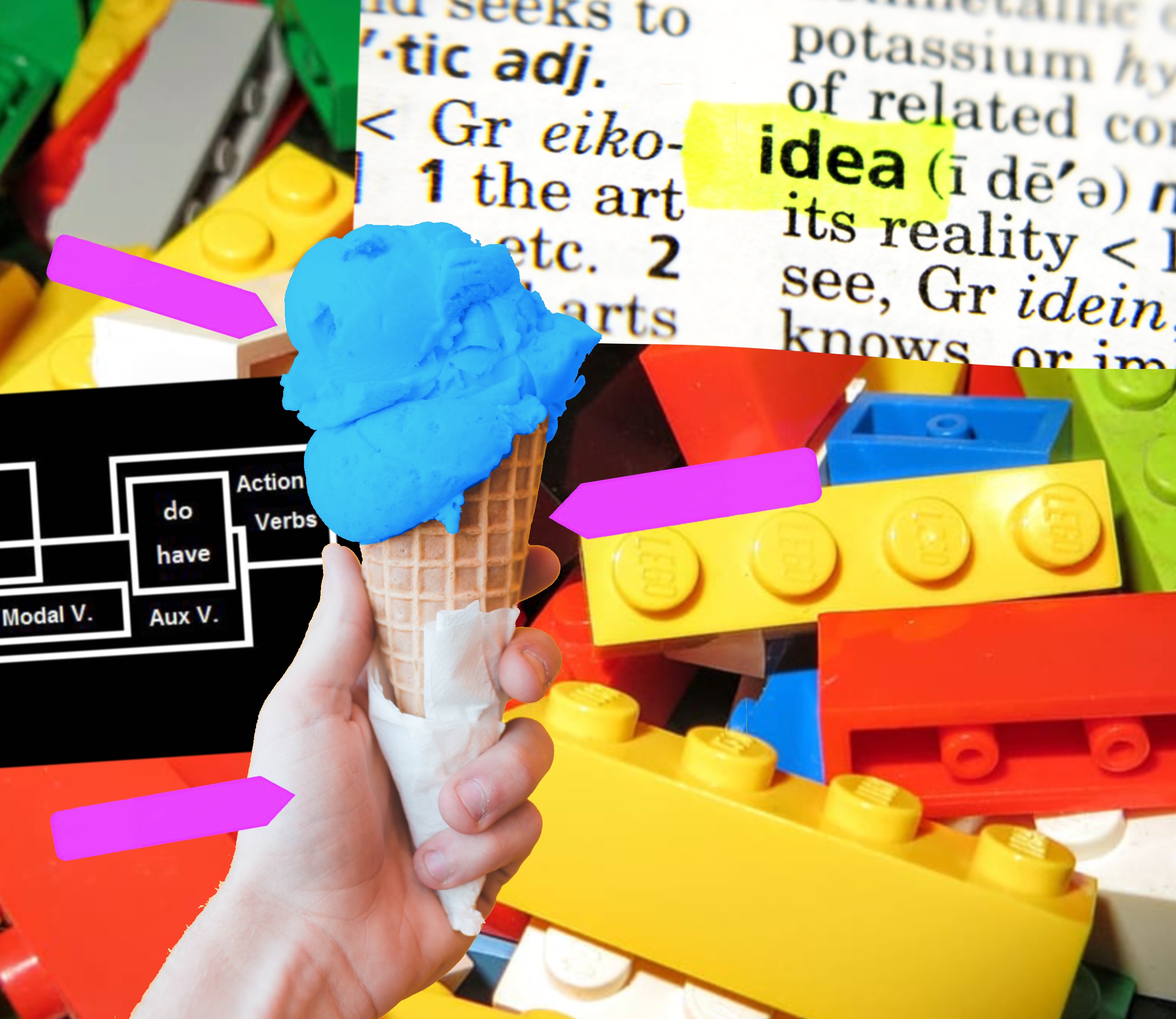 an ice cream over lego