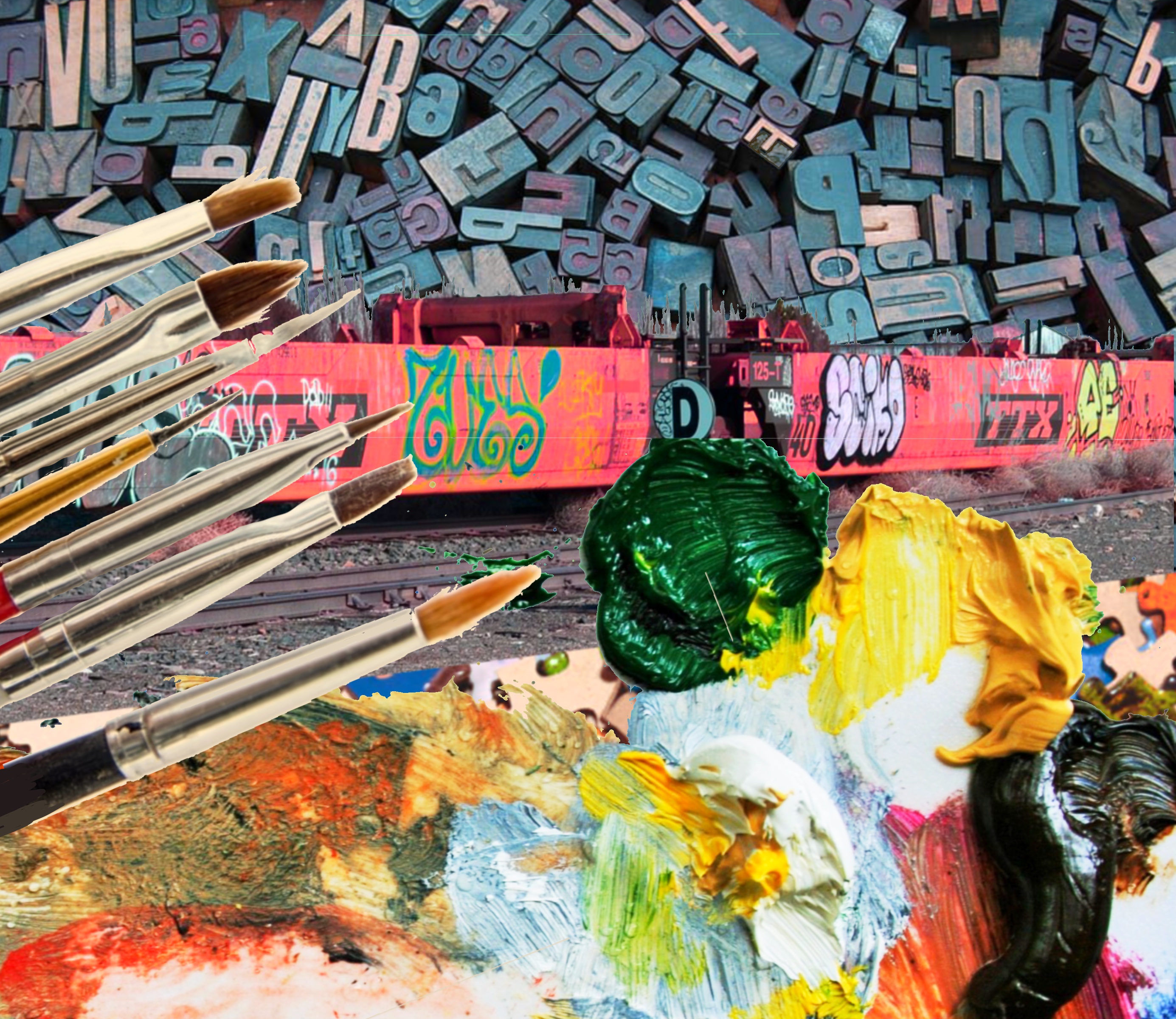 des brosses de peinture