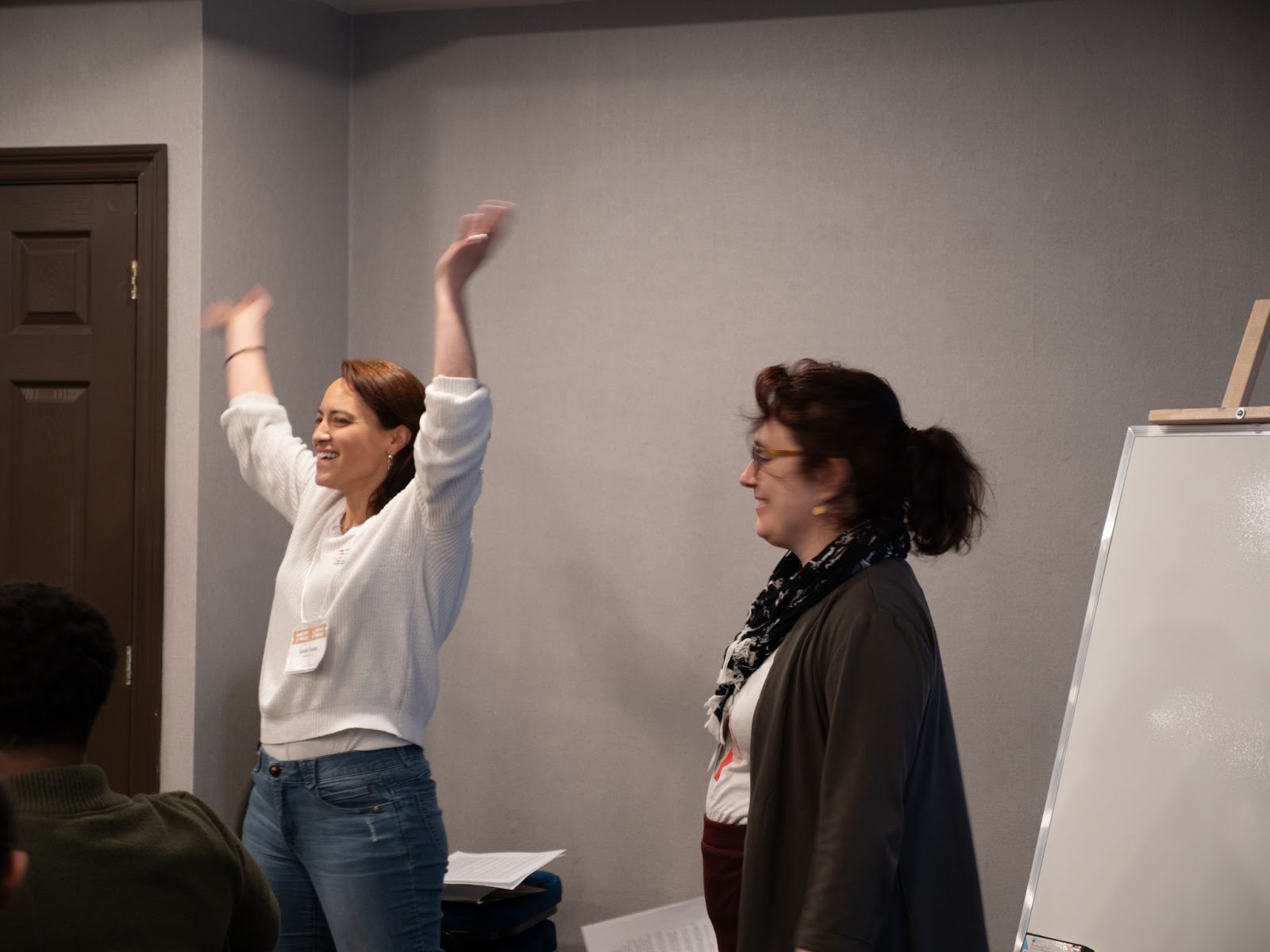 Creative Director, Sarah Tsiang and French Program Director, Ariane Tapp welcomed the students to Ottawa, kicking off the week with a Bad Poetry Writing Workshop.