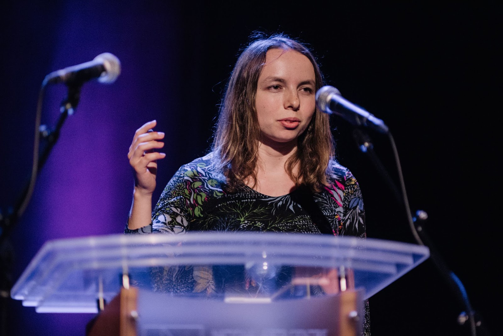 FutureVerser Marie-Pauline Chaffanjon selected as the French student to read an original poem.