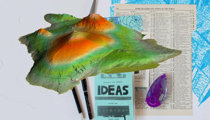 topography over books