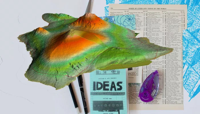 topography over books