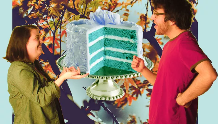 deux personnes et du gateau