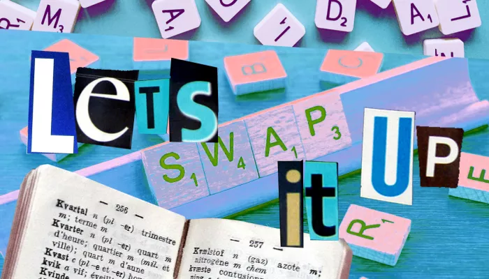 scrabble with the tiles "swap"