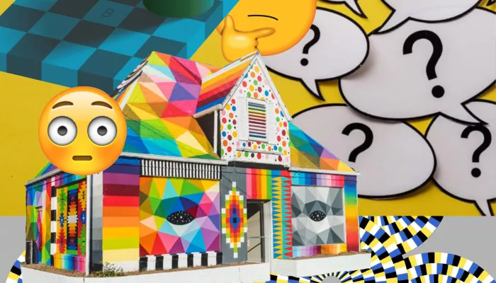lots of colours and question marks