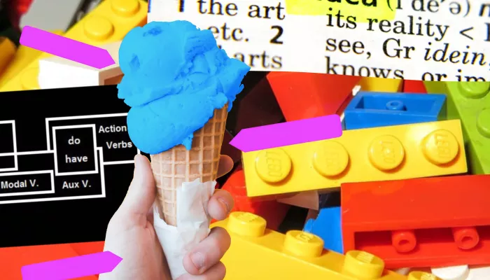 an ice cream over lego