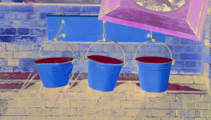 blue buckets