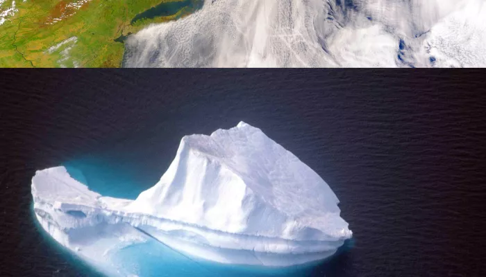 a floating iceberg